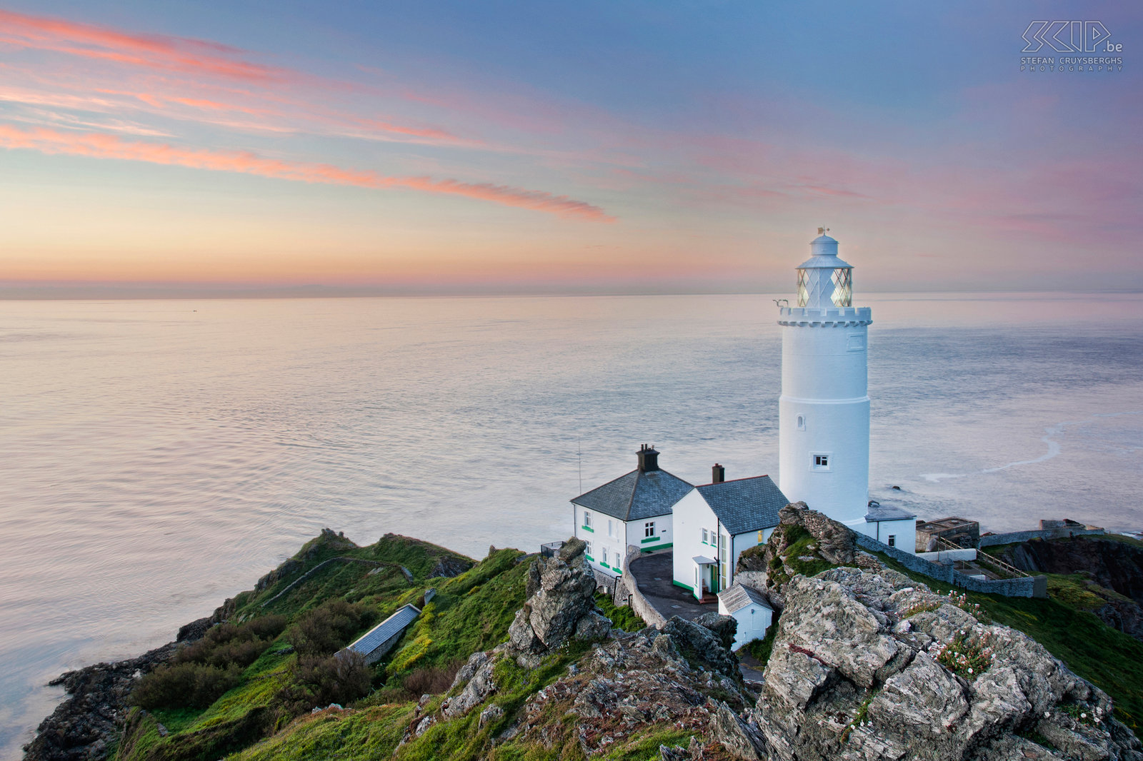 Sunrise at Start Point Lighthouse Start Point is one of the most exposed peninsulas on the English Coast in south Devon. There is a beautiful white lighthouse in gothic style which was built in 1836. Stefan Cruysberghs